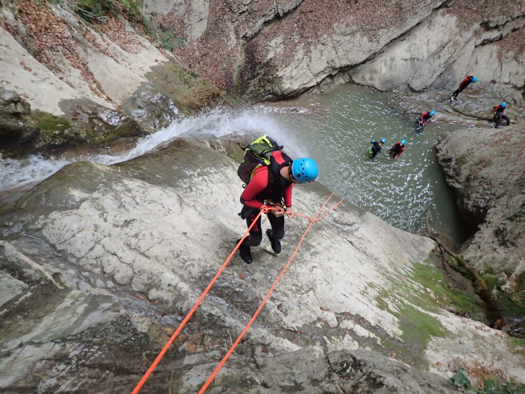 Canyoning cascades Angon Stage multi activités ados Annecy